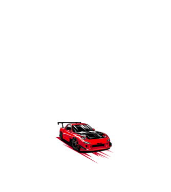 Mazda RX-7 minta sötétkék pólón