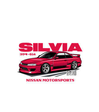 Nissan Silvia S14 minta fekete pólón