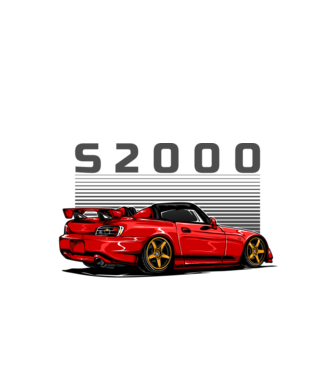 Honda S2000 minta fekete pólón