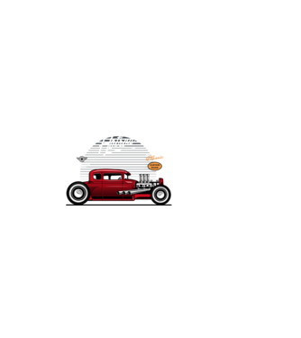 Hot Rod minta homokszín pólón