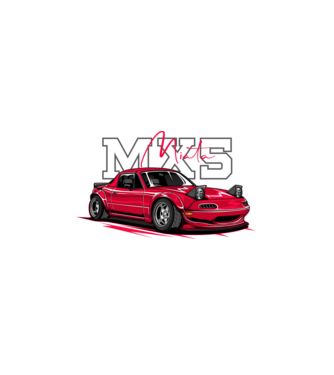 Mazda MX-5 Miata minta fehér pólón