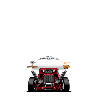 Hot Rod minta homokszín pólón