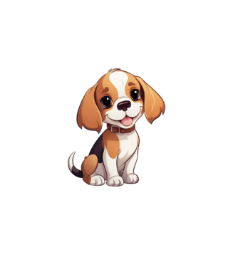 Aranyos kiskutya - Beagle  minta fehér pólón