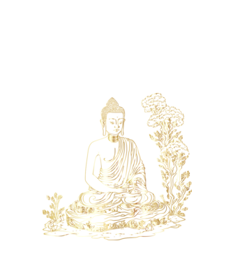 Buddha minta fekete pólón