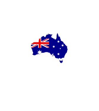Ausztrália minta fekete pólón