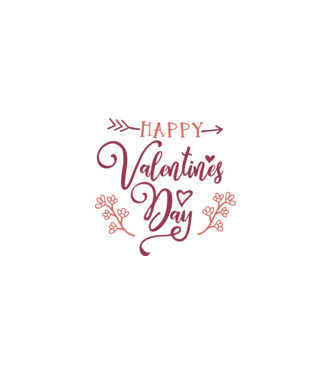 Happy Valentine's Day - Boldog Valentin-napot! minta fekete pólón