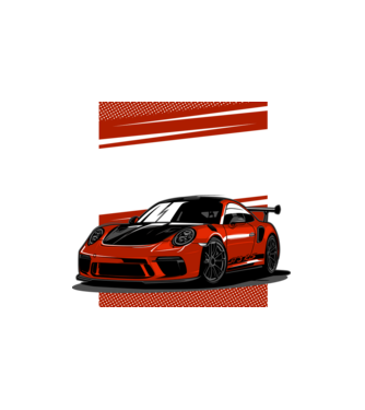 Porsche 911 GT3 minta fehér pólón