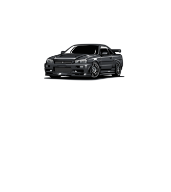 Nissan Skyline minta fekete pólón