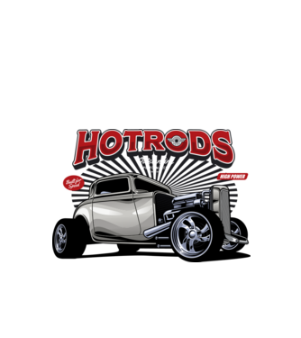 Hot Rod minta piros pólón
