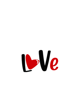 Love - Szerelem, Szeretet minta fehér pólón