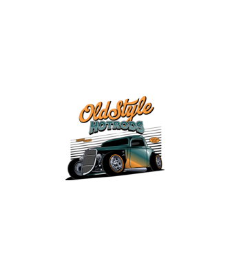 Hot Rod minta fehér/piros pólón
