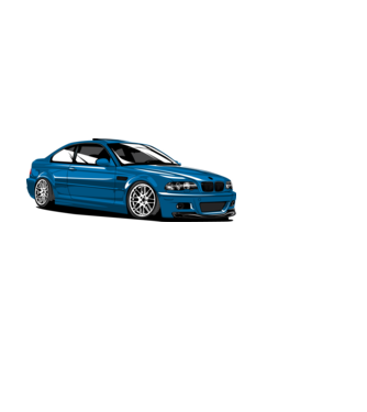 BMW M3 E46 Coupe minta fekete pólón
