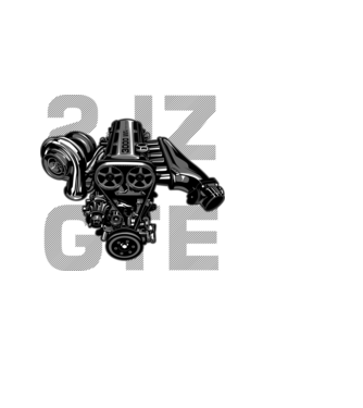 Toyota 2JZ-GTE Engine (motor) minta világoskék pólón