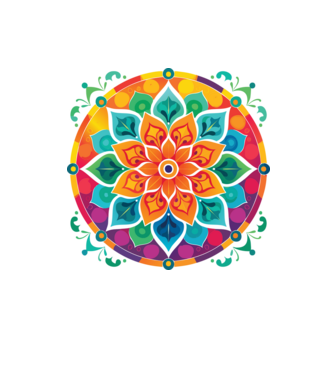 Mandala minta homokszín pólón
