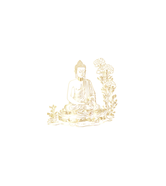 Buddha minta fekete pólón