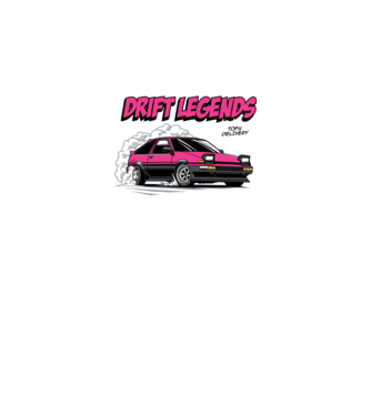 Toyota AE86 - Drift Legends minta fekete pólón
