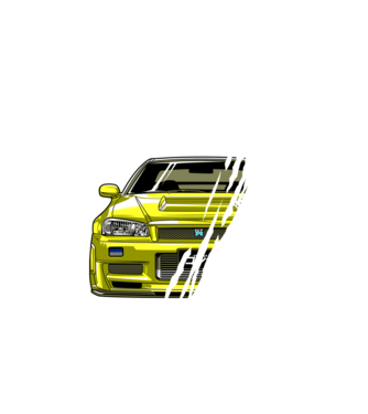Nissan Skyline GTR R34  minta fehér pólón