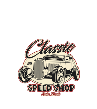 Hot Rod - Classic Speed Shop  minta fekete pólón