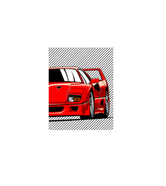 Ferrari F40  minta fehér pólón