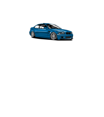 BMW M3 E46 Coupe minta fehér pólón