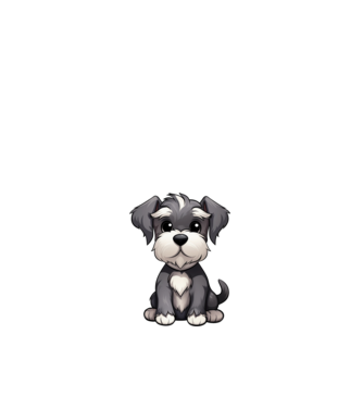 Aranyos kutya - Törpe Schnauzer minta fehér pólón