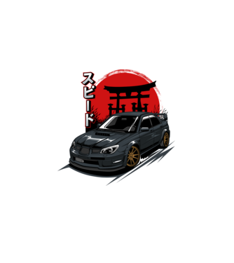 Subaru Impreza WRX minta fekete pólón