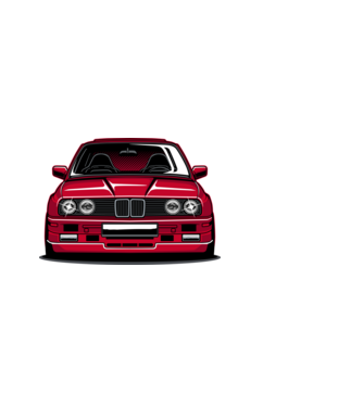 BMW E30 minta fehér pólón