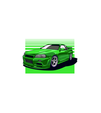 Nissan Skyline GTR minta fekete pólón