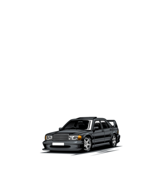 Mercedes Benz 190E  minta fehér pólón