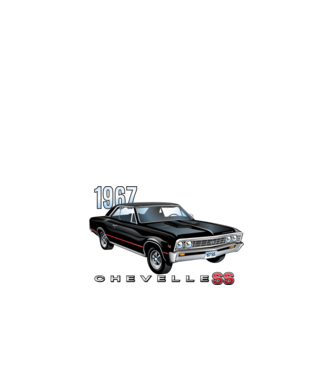 Chevrolet Chevelle SS minta fehér pólón