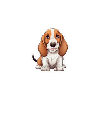 Aranyos kutya - Basset Hound  minta világos rózsaszín pólón