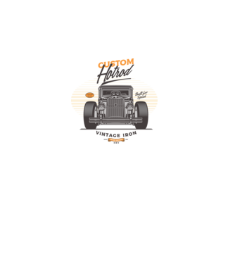 Hot Rod minta fekete pólón