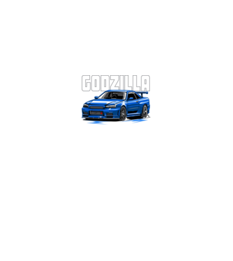 Nissan Skyline Godzilla minta királykék pólón