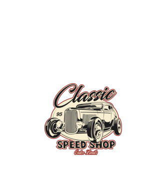 Hot Rod - Classic Speed Shop  minta fekete pólón