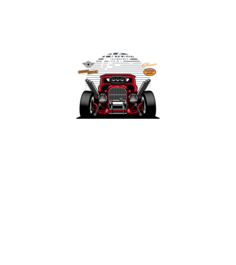 Hot Rod minta homokszín pólón