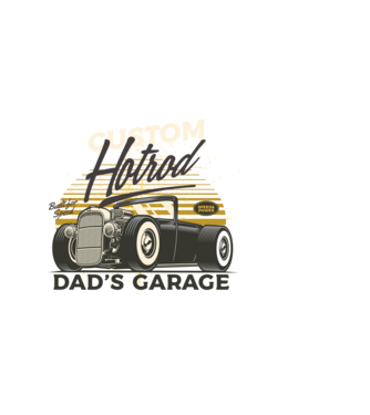 Hot Rod minta sötétkék pólón
