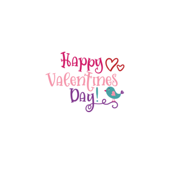 Boldog Valentin-napot - Happy Valentines Day! minta fekete pólón
