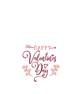 Happy Valentine's Day - Boldog Valentin-napot! minta fehér pólón