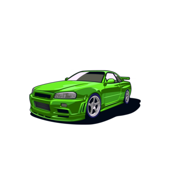 Nissan Skyline GTR minta fehér/piros pólón