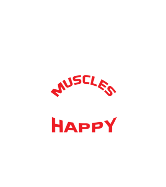 Sore muscles happy pain - Fájó izmok, boldog fájdalom minta fekete pólón
