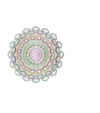 Mandala minta fekete pólón