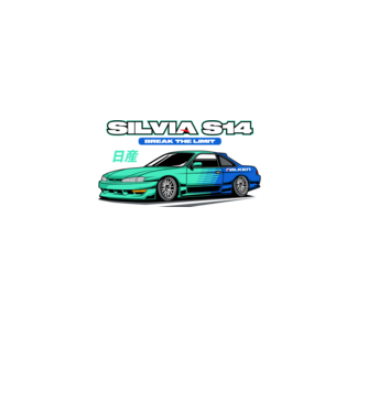 Nissan Silvia S14 minta fekete pólón