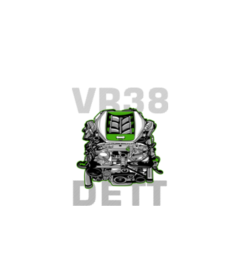 Nissan VR38 DETT Engine (motor)  minta fekete pólón