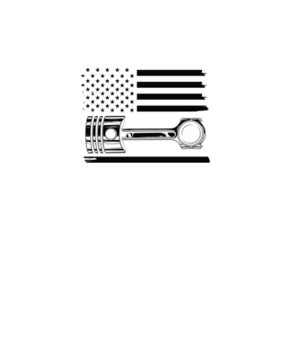 Amerikai autó - motor minta fehér pólón