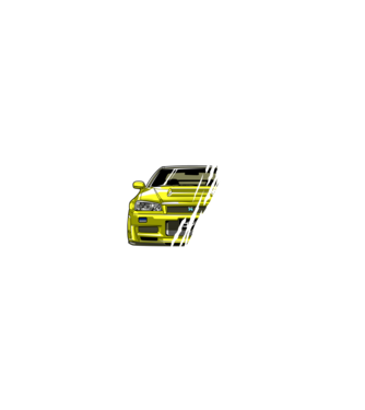 Nissan Skyline GTR R34  minta homokszín pólón