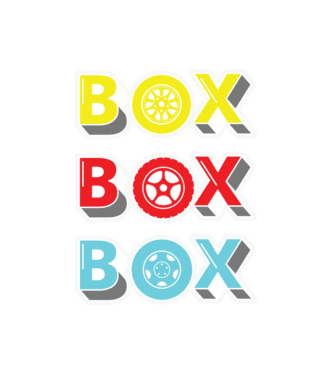 Box - (Forma 1 - Autóverseny) minta fekete pólón