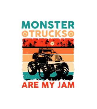 Monster Truck minta fehér pólón