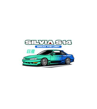 Nissan Silvia S14 minta fehér pólón