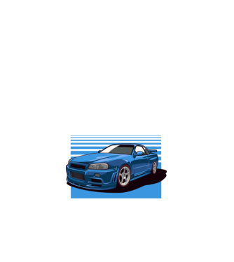 Nissan Skyline GTR minta fehér pólón