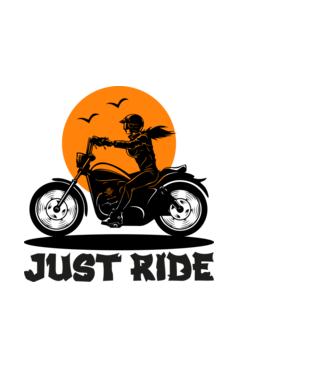 Just Ride minta fekete pólón